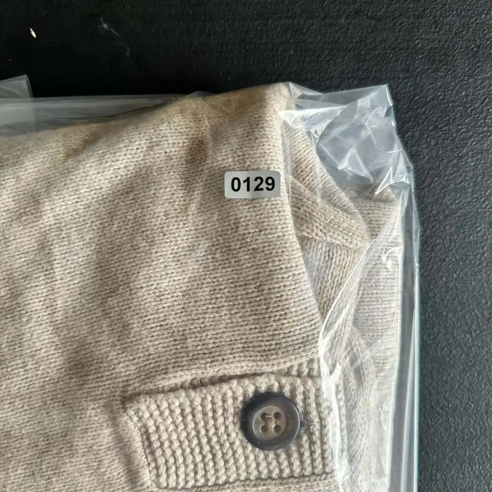 Banana Republic Men's Beige Knit Polo Sweater Size Large